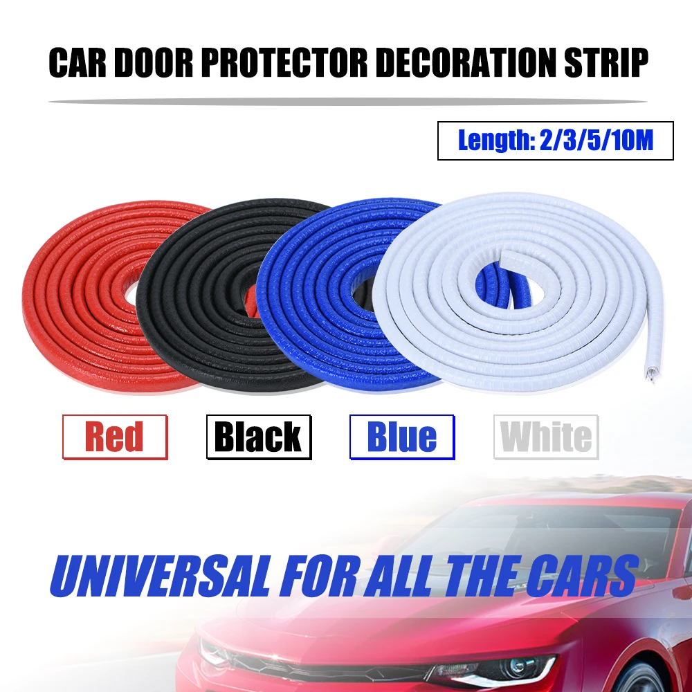 Protector de puerta tipo U universal para coche – moldura antiarañazos