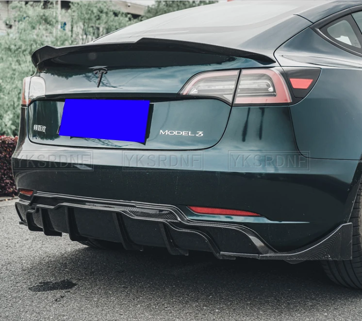 Kit difusor trasero y faldón delantero Tesla Model 3 2017-2023 - imagen 3