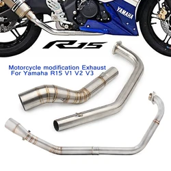 Escape completo Yamaha YZF R15/MT15/MT125 – tubo enlace medio modificado