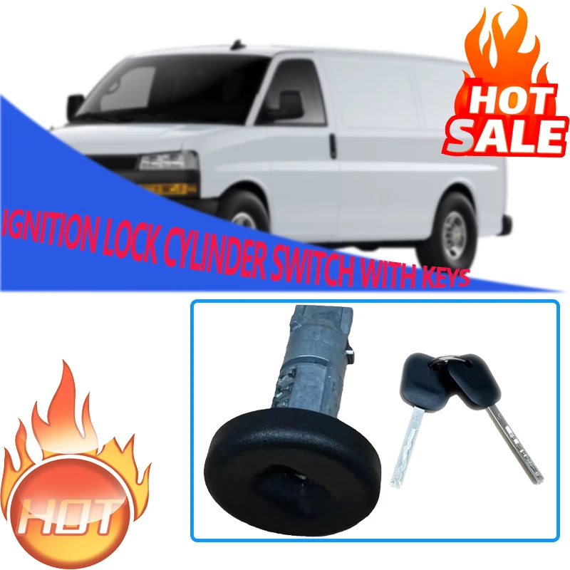 84668679 22855177 interruptor de cilindro de cerradura de encendido con 2 llaves para Chevrolet Express 2500 3500 para Silverado 1500 2500HD 3500HD