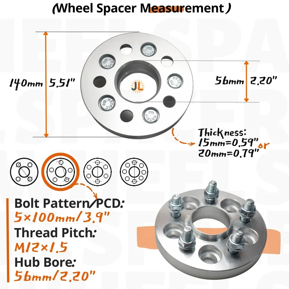 Separadores de rueda forjados 5x100, buje 56 mm para Toyota y Subaru - imagen 2
