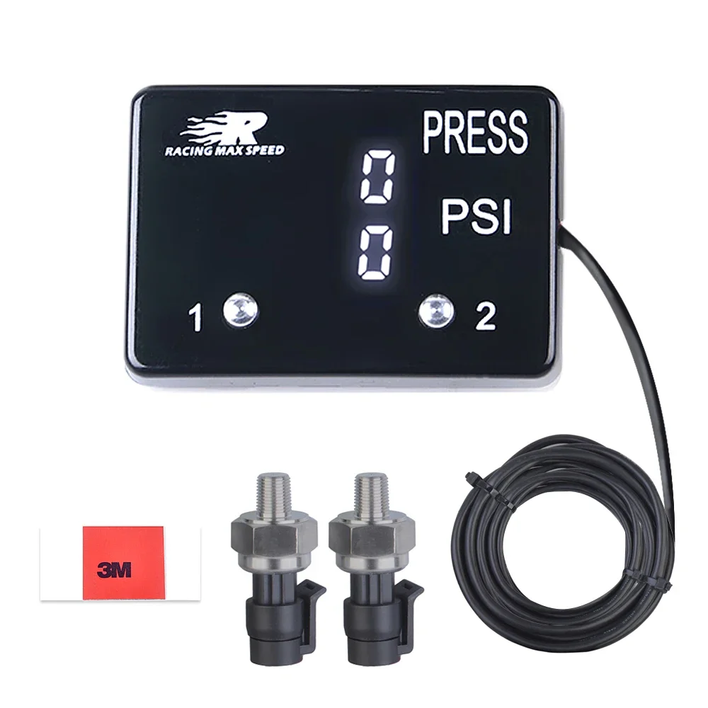 Manómetro de presión de aire con doble pantalla LED y 0-232 PSI - imagen 3