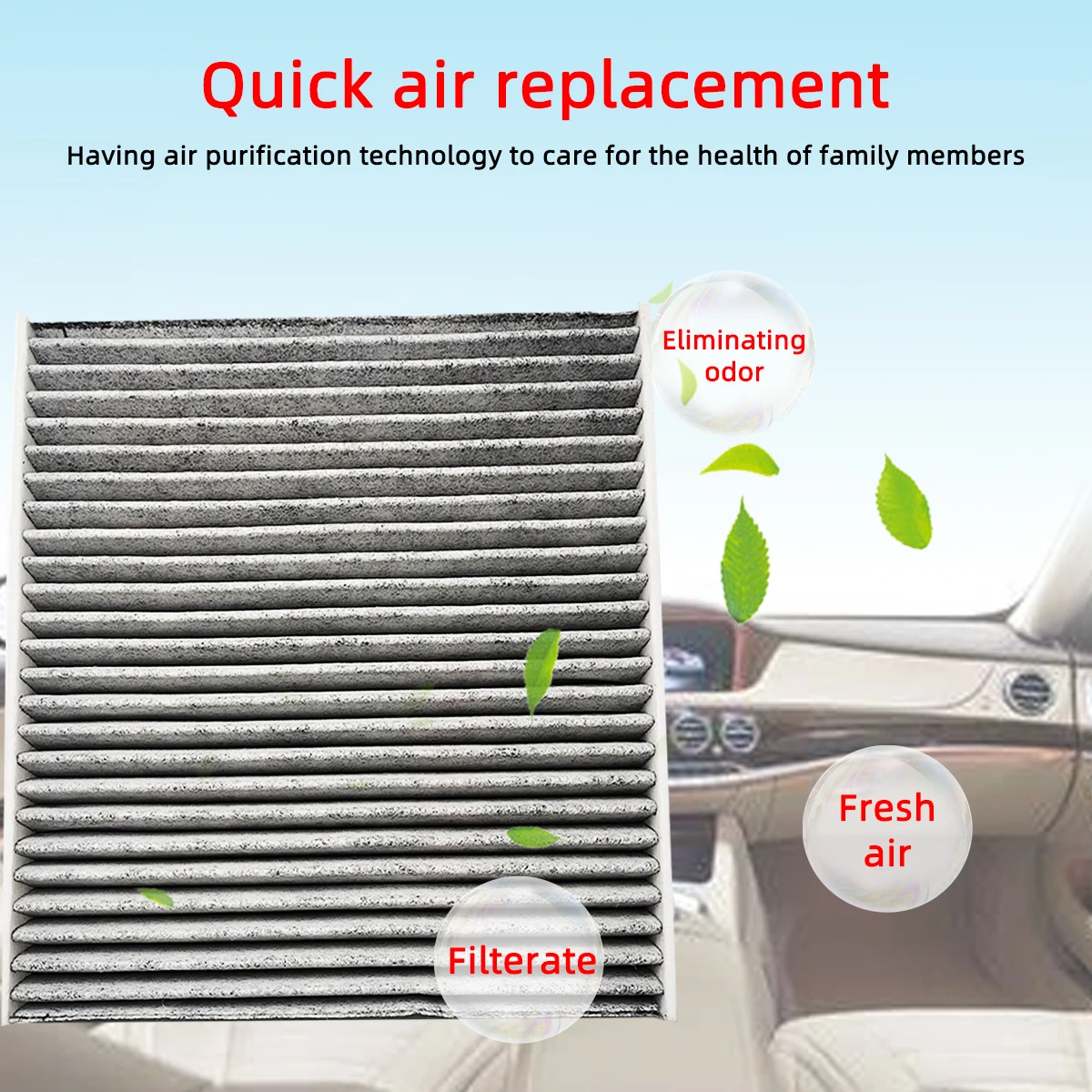 87139-02020 Filtro de habitáculo de fibra de carbono Toyota RAV4 - imagen 5