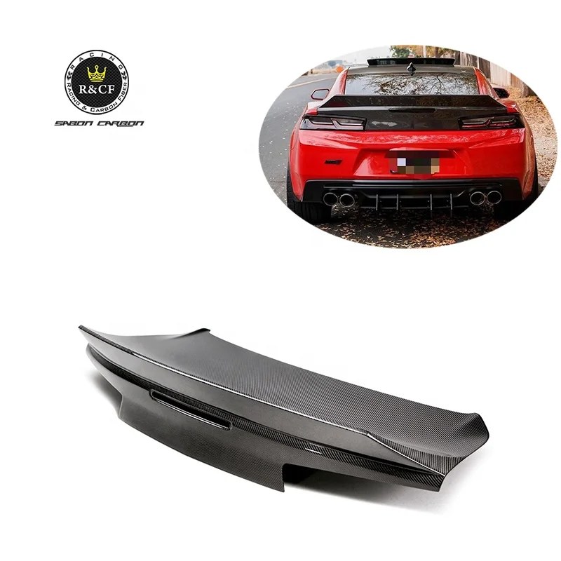 Tapa de maletero efecto carbono con alerón para Camaro 6 2017-19