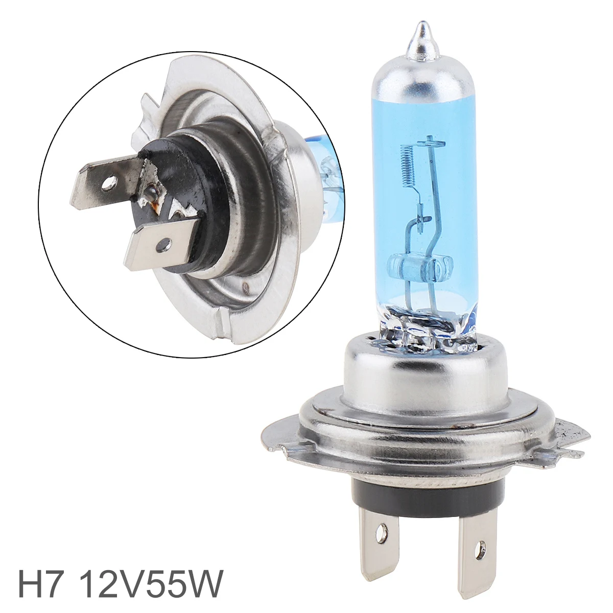 Bombilla halógena H7 12V 55W 5000K luz blanca para coche - imagen 2