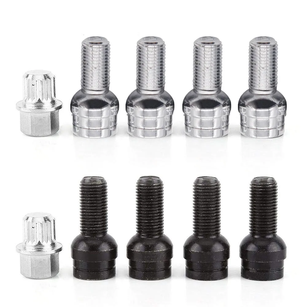 Juego de tornillos de rueda antirrobo con adaptador de llave