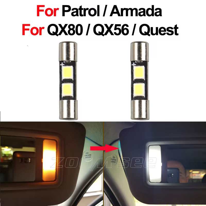 Bombilla LED para espejo de cortesía Nissan Patrol Y62 e Infiniti QX80
