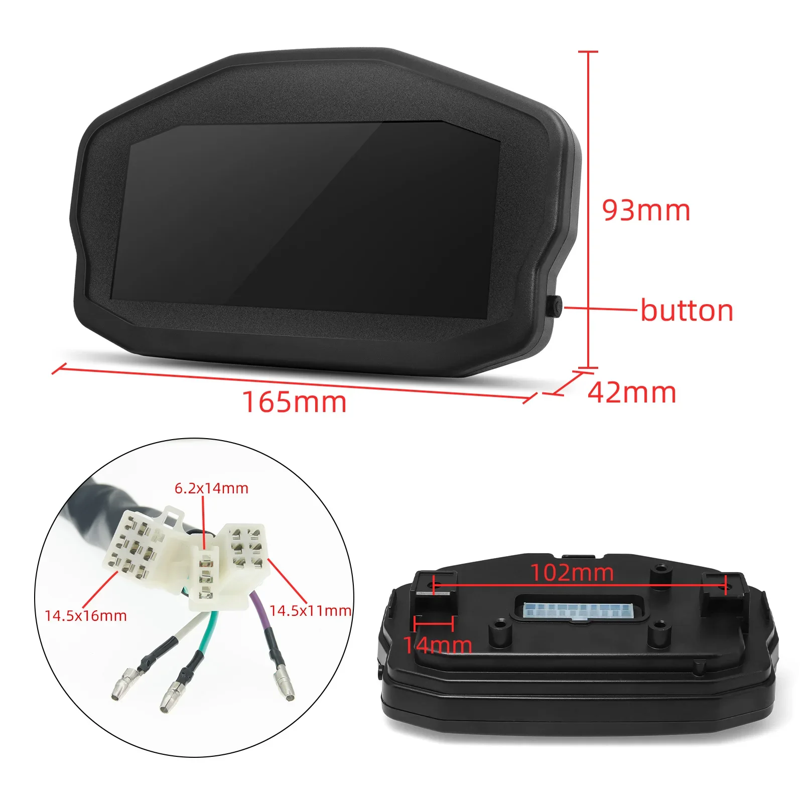 Velocímetro digital LCD universal para motos Honda Ducati Kawasaki - imagen 5