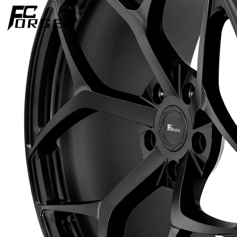Llantas forjadas monobloque de aluminio negras para coche de lujo - imagen 5