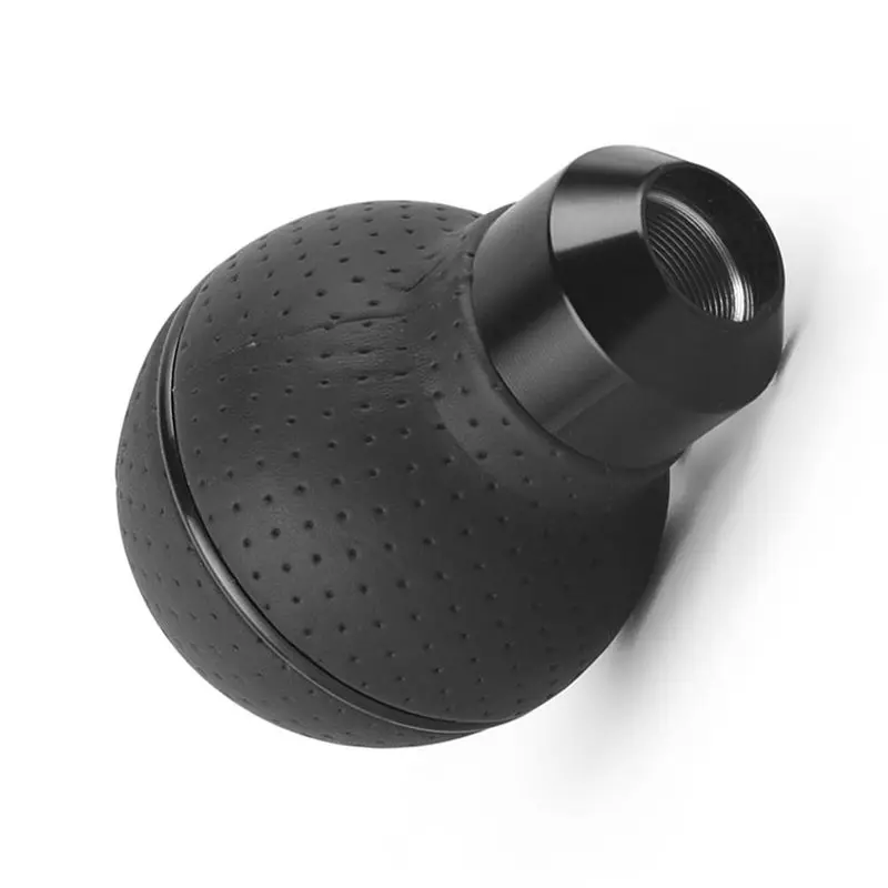 Pomo de cambio universal de cuero y aluminio, 5 velocidades - imagen 3