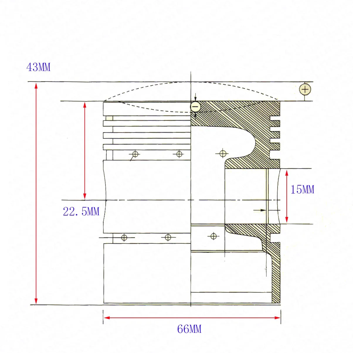 Anillo de pistón Zongshen para CB250 Viper ZS250GY - imagen 5