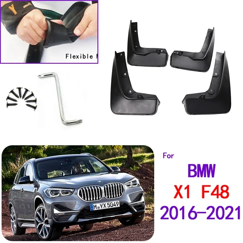 Guardabarros BMW X1 F48 (2016-2021): delanteros y traseros kit 4 uds