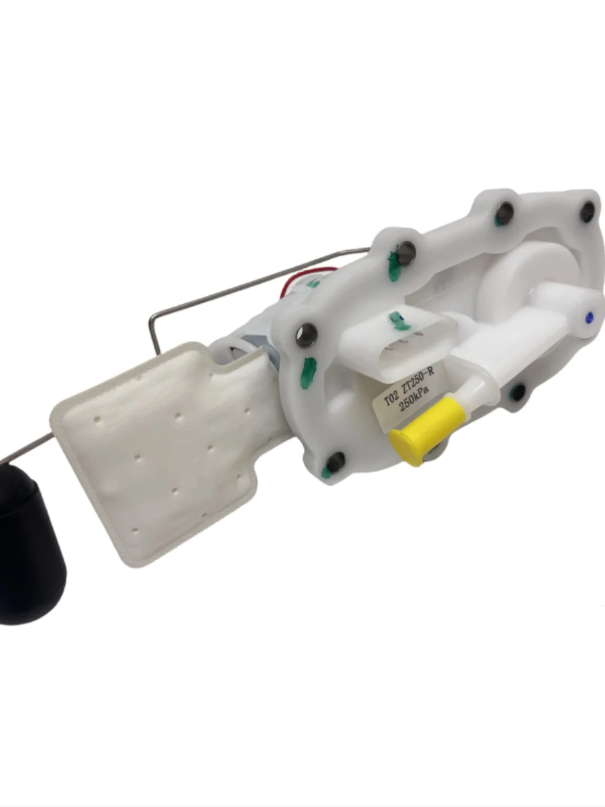 Detalle del flotador de tanque de combustible para motocicleta