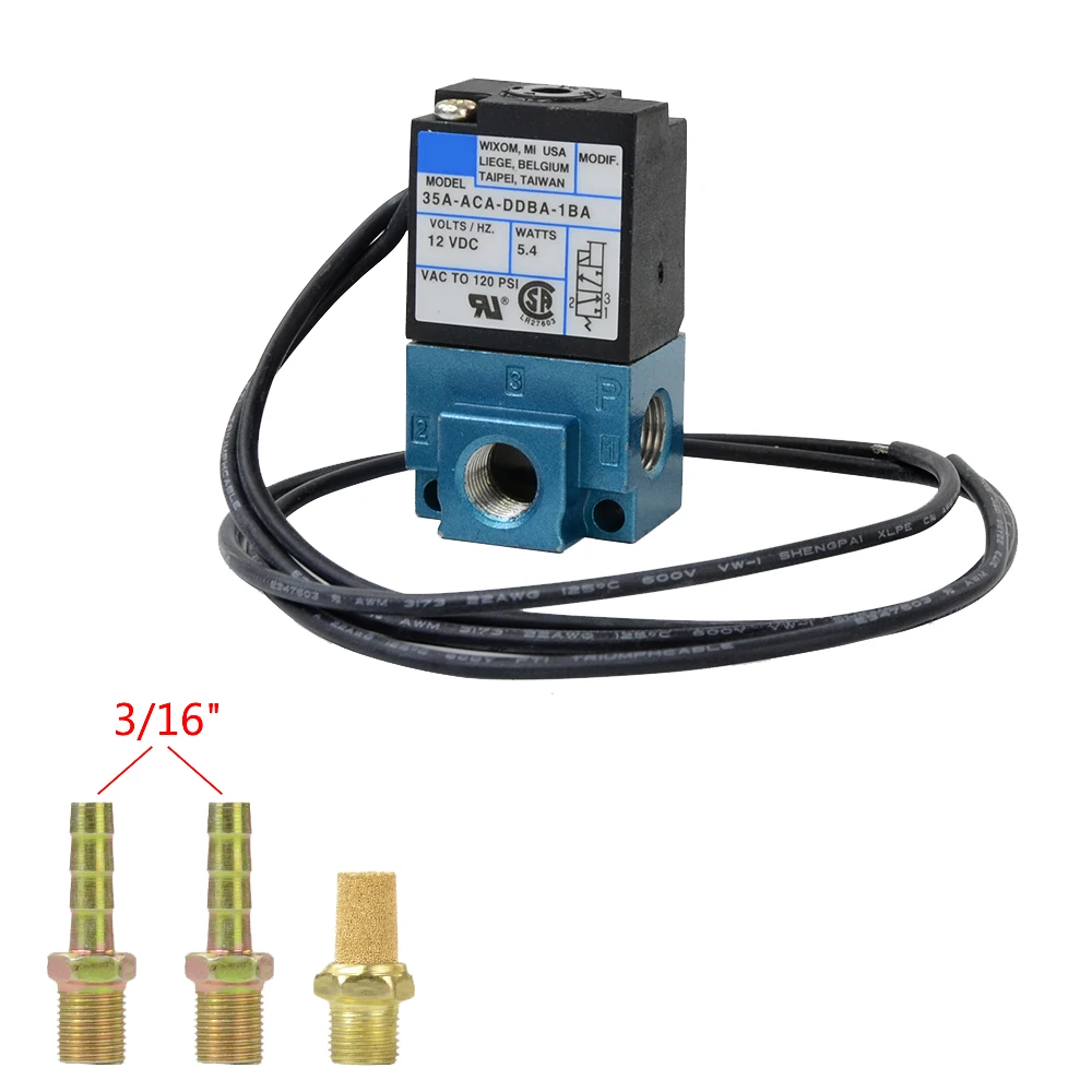 Envío gratuito-3 puertos Electronic Boost Control Electronic Valve 35A-ACA-DDBA-1BA con silenciador de latón JR-ECU05 - imagen 5