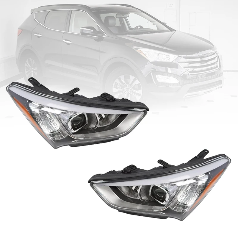 Faro halógeno Hyundai Santa Fe ix45 2013-2016 con luz diurna