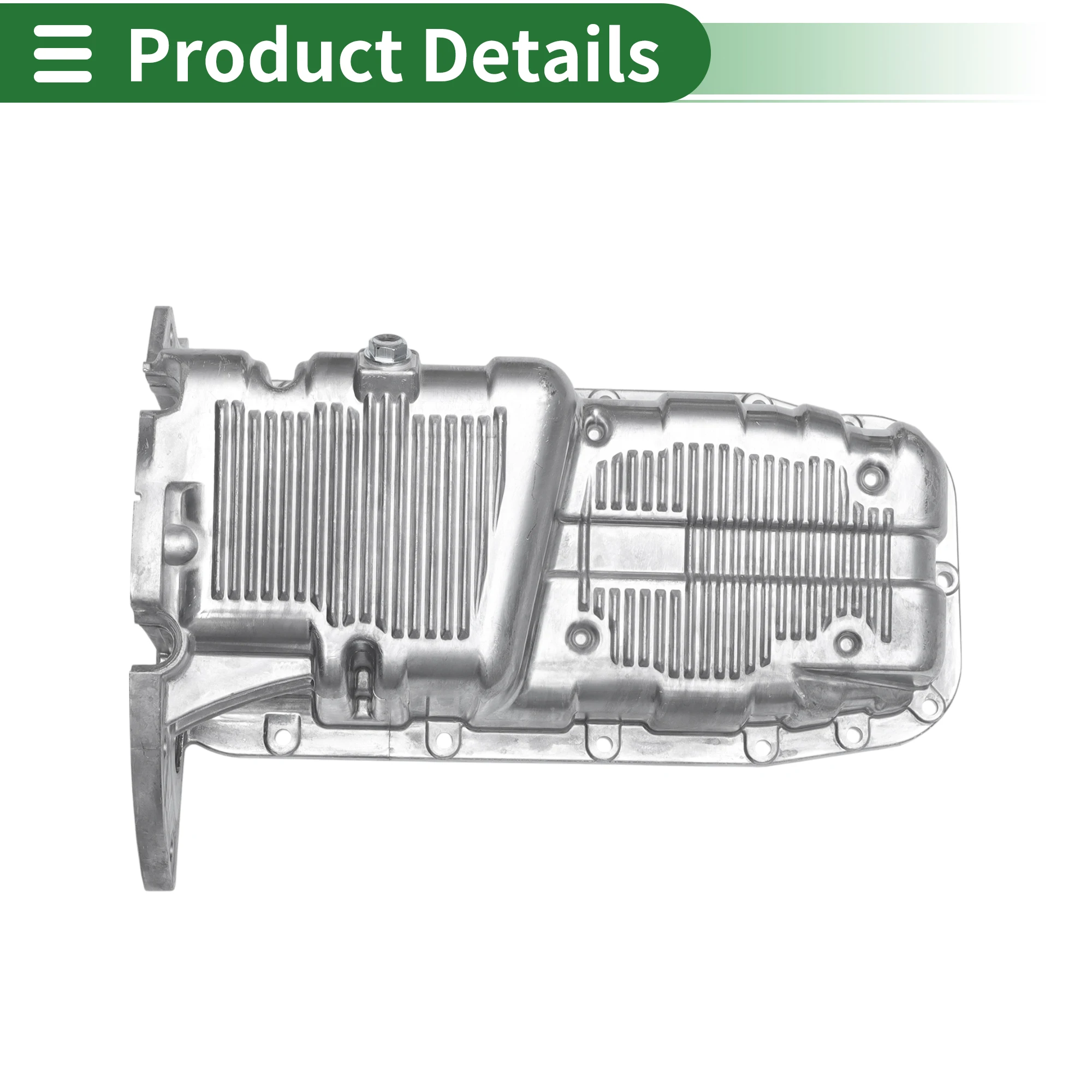 UXCELL 1 pieza No.96481581 cárter de aceite de motor para Chevrolet Aveo 04-08 aluminio tono plateado - imagen 5