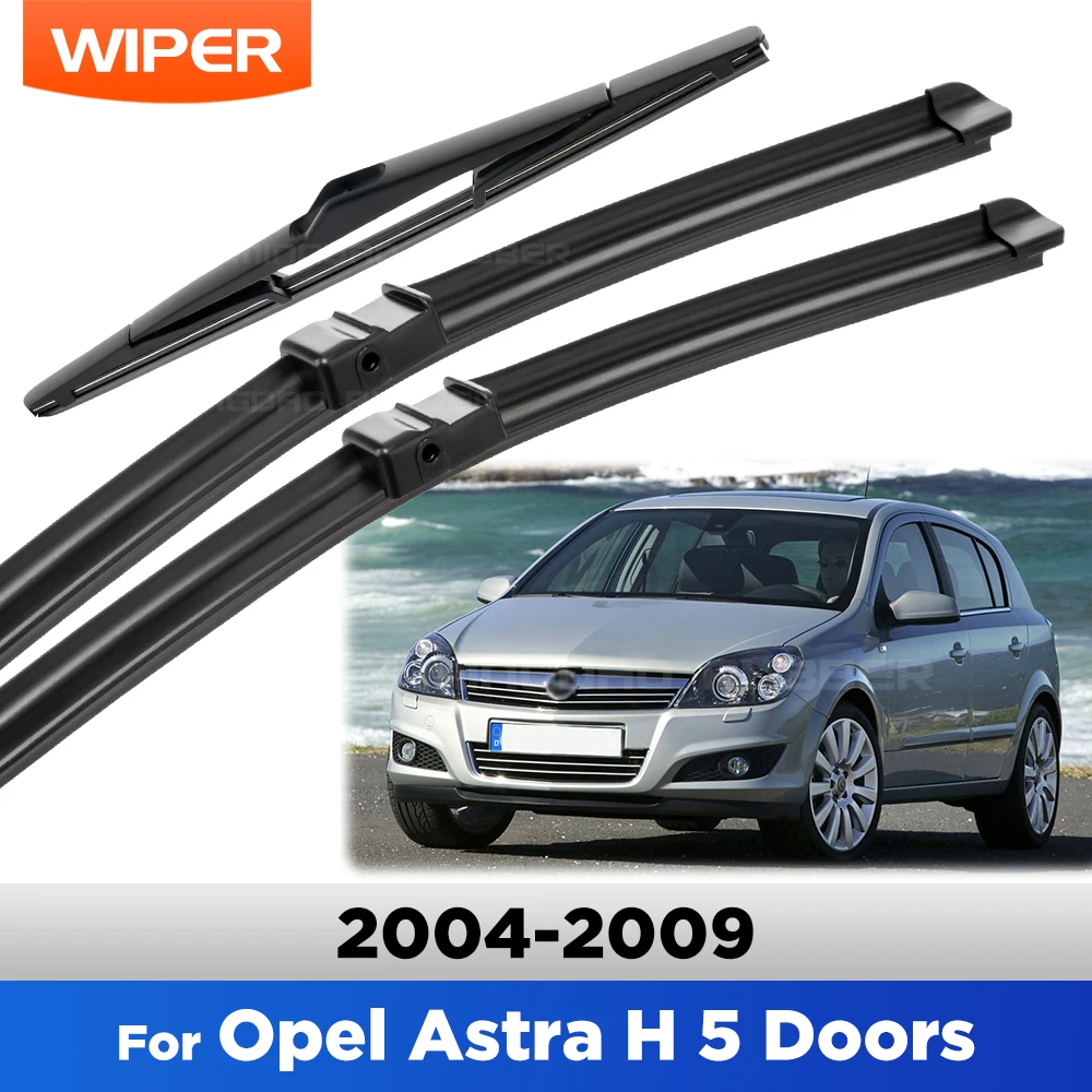 Para Opel Astra H 5 puertas 2004-2009 2005 2006 2007 2008 limpiaparabrisas delantero y trasero limpiaparabrisas ventana 22 "+ 18" + 12"