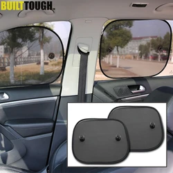 Súper calidad, 2 uds., parasoles laterales negros para coche, parasoles para ventana trasera, cubierta de malla, visera protectora, pantalla Interior, protección UV para niños