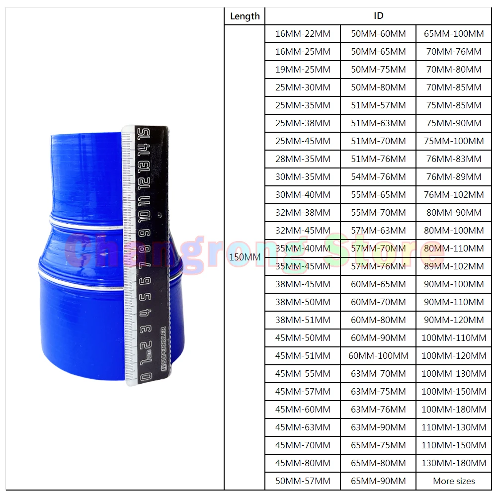 Manguera intercooler de silicona reforzada trenzada azul - imagen 4