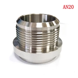 Conector de combustible macho 20AN de acero inoxidable para soldar en bung