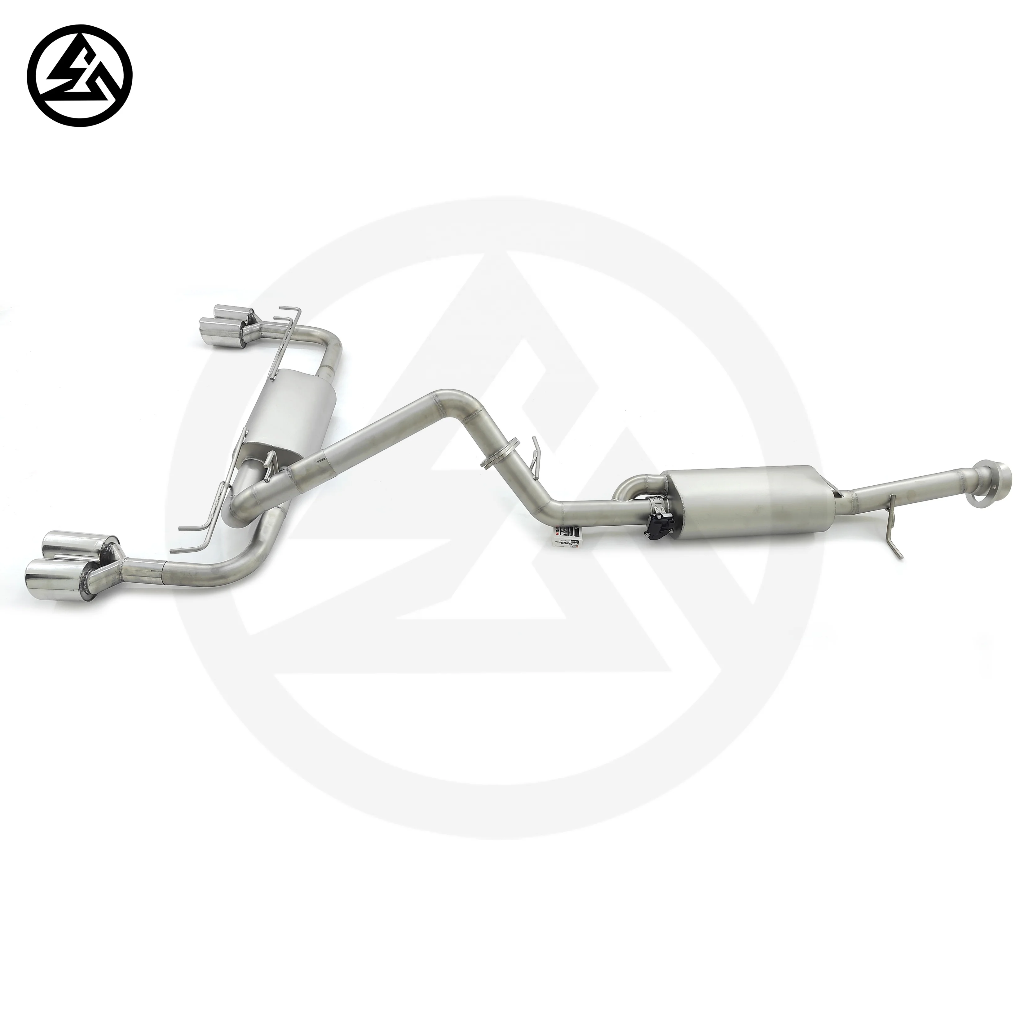 Esquema gráfico del sistema catback con detalles de montaje en Hummer H2