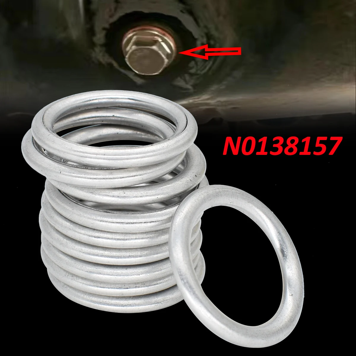 N0138157 Junta tapón aceite M14 con arandela Audi A4 A6 Q5 VW Golf