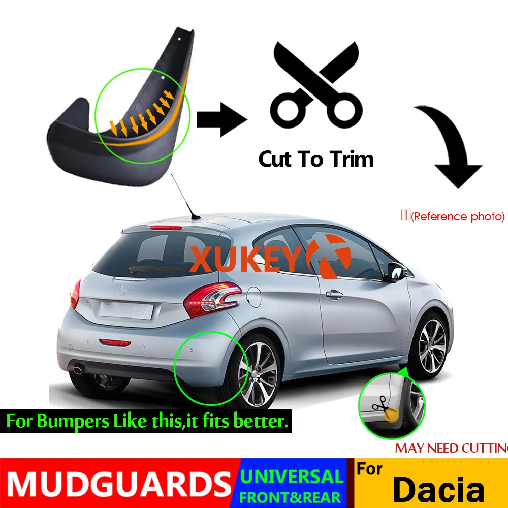 Juego guardabarros universal para Dacia Duster, Sandero y Lodgy - imagen 4