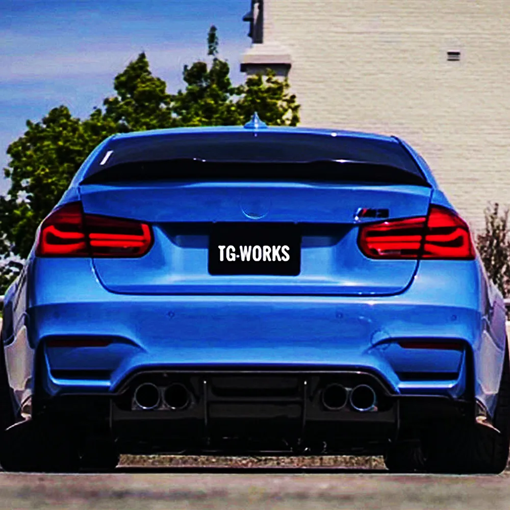 Para BMW Serie 3 F30 F35 M4 320i 325i 330i 2013-2019 PSM estilo tapa del maletero trasero alerón de carbono negro alas accesorios de coche piezas - imagen 5