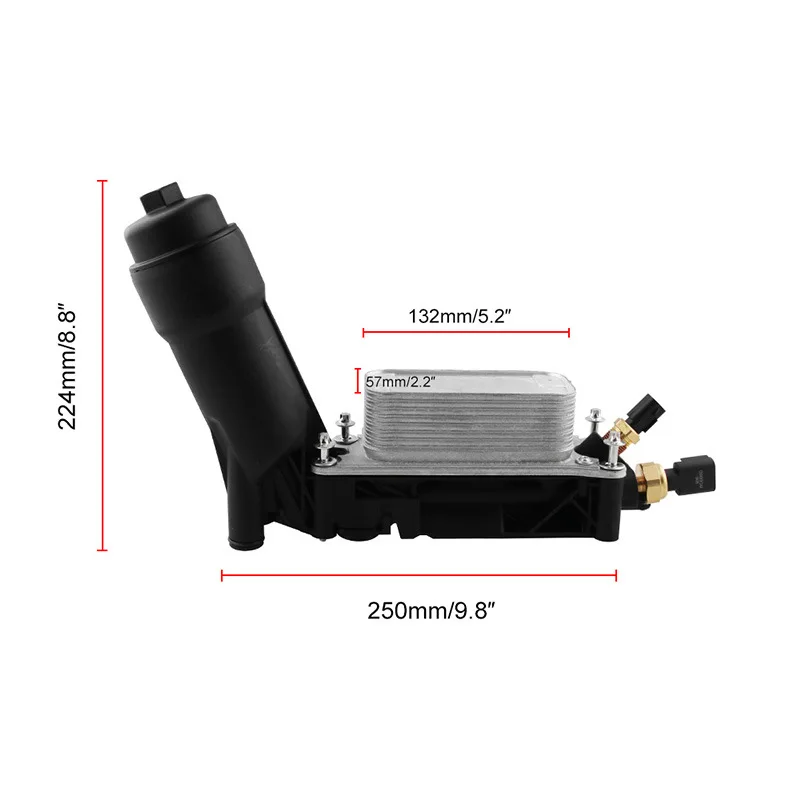 Carcasa del enfriador de aceite compatible con motor 3.6L V6