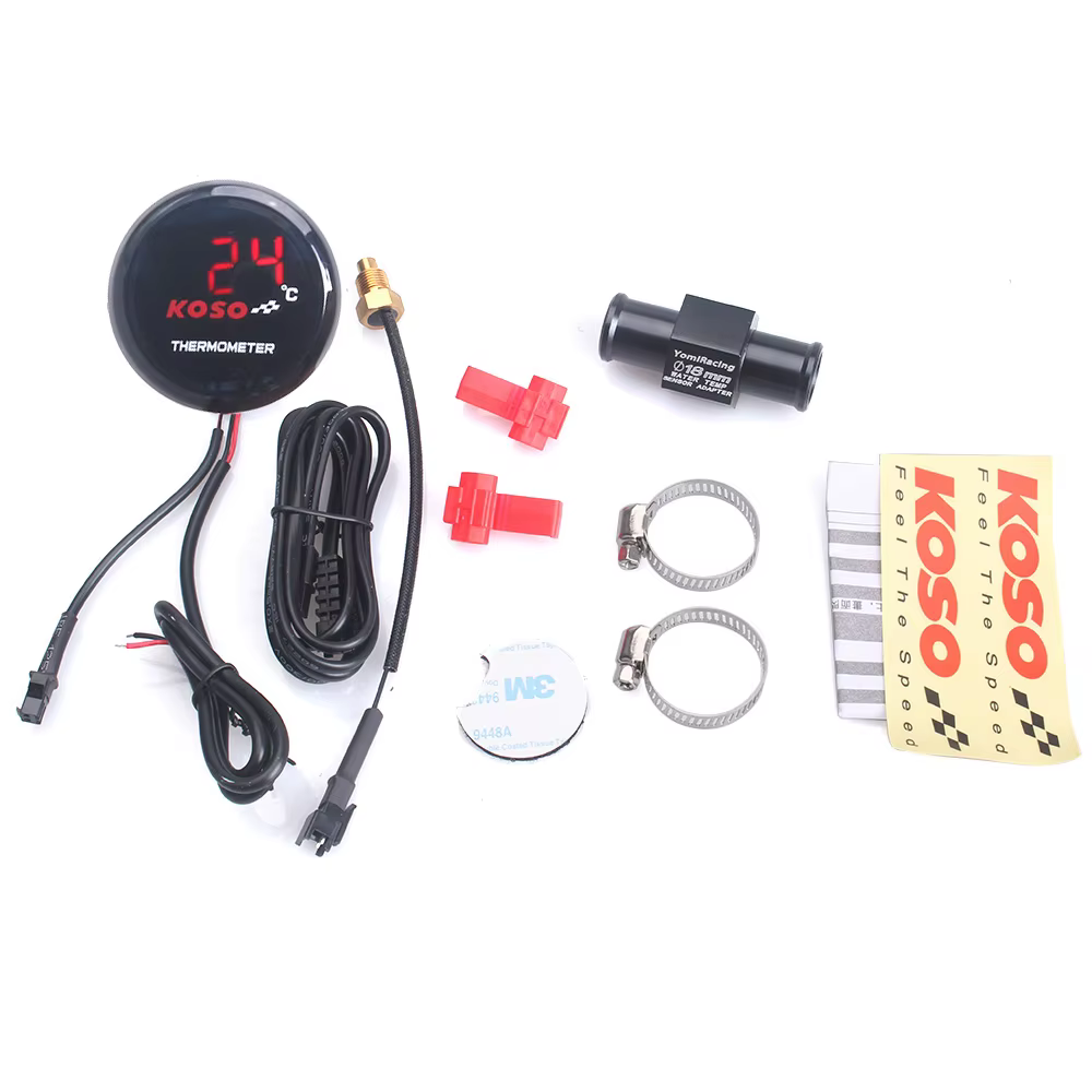 Termómetro digital moto KOSO pantalla LED sensor agua refrigerante - imagen 3