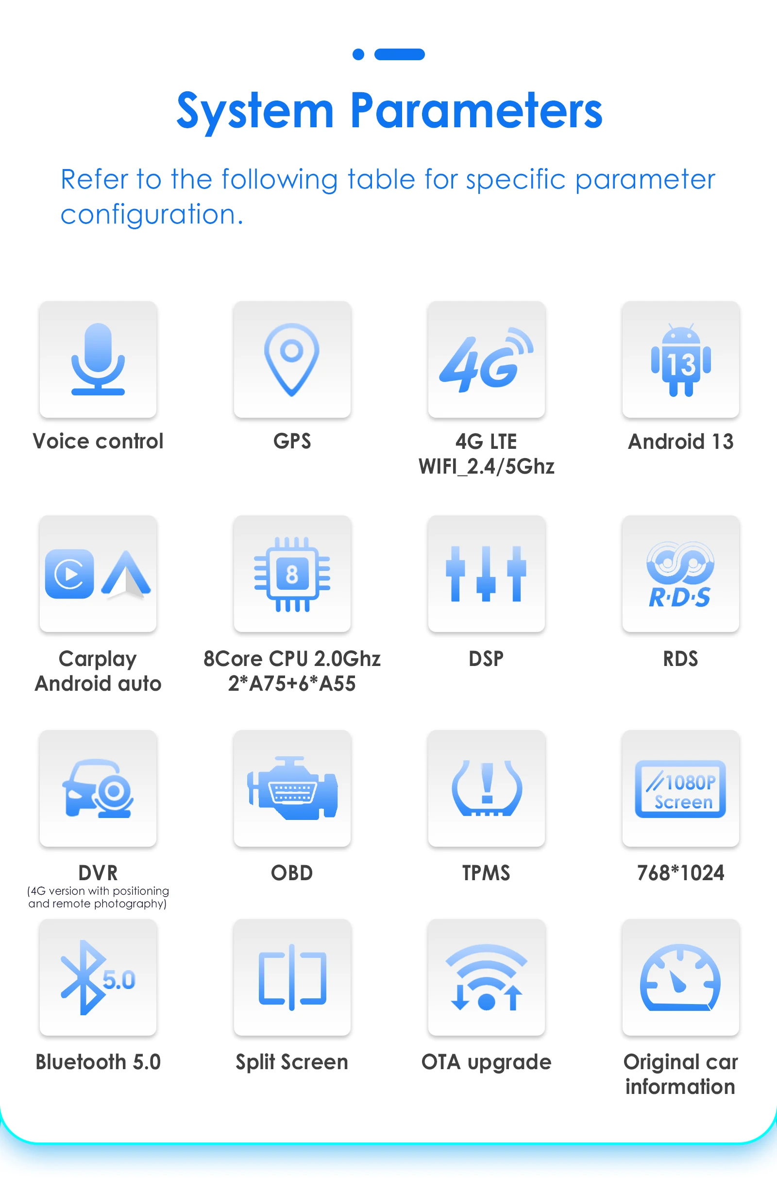 Hizpo Radio 2DIN Android Auto/CarPlay para VW Golf 7 2014-2018 - imagen 3