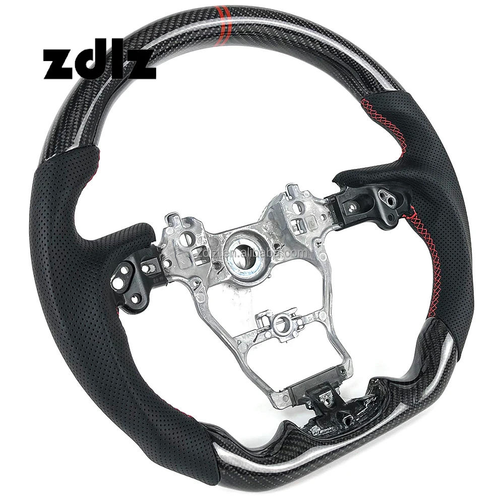 Volante deportivo de cuero y fibra de carbono Toyota Senna - imagen 3