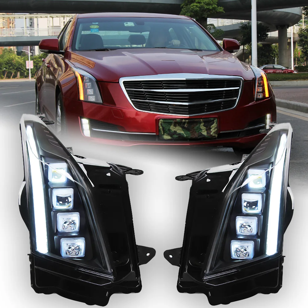 Luz DRL LED dinámica para Cadillac ATS con lente de proyector - imagen 4