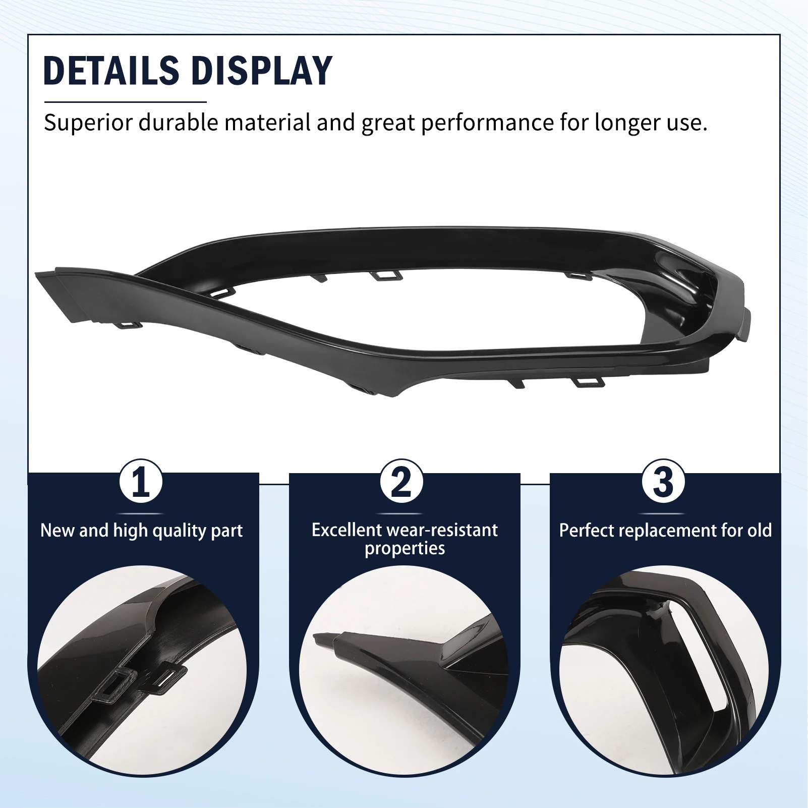 51117294839 2 uds cubierta embellecedora de luz antiniebla delantera para 428i/435i 2014-2016, 430i/440i 2017-2018, M4 2015-2017 51117294840 - imagen 2