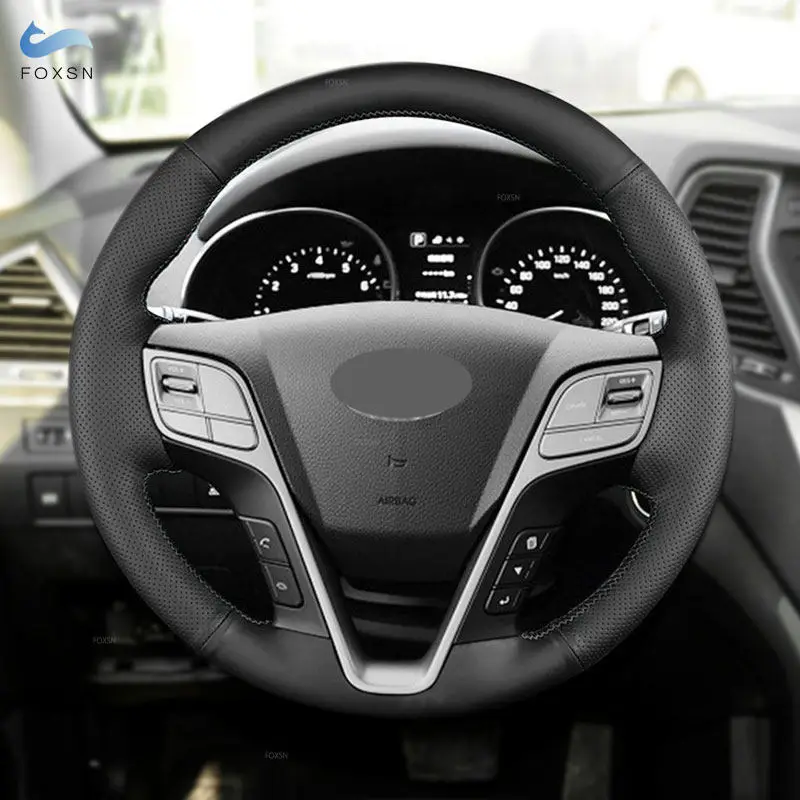 Cubierta volante cuero perforado Hyundai Santa Fe 2013-2018 Grand ix45