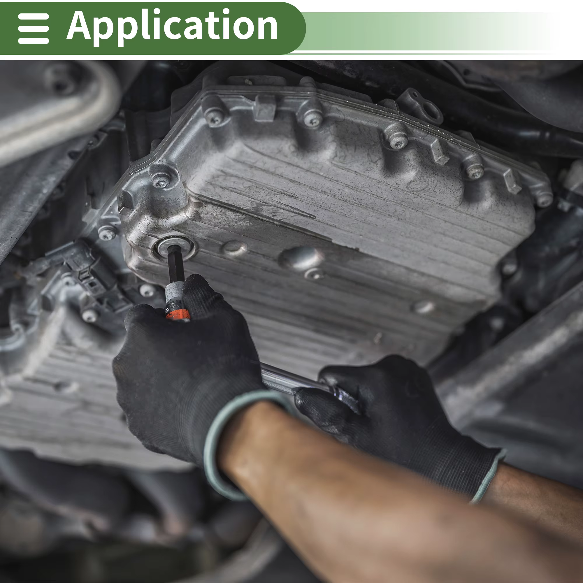 UXCELL Cárter de aceite de motor de coche, cárter de aceite de aluminio, cárter de aceite de transmisión para Honda Fit Base 2009-2013 No.11200RB0900 - imagen 3