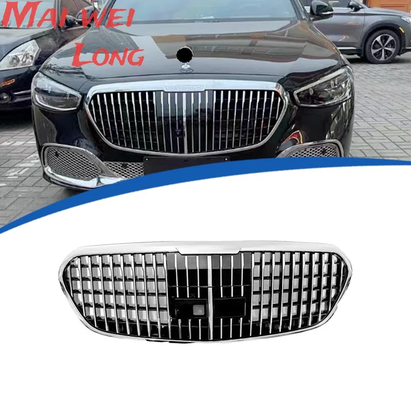 2021 anno rejilla parachoques delantero adatta para parrilla merced clase S W223 material ABS rejilla stile M por w223 S400L S450L