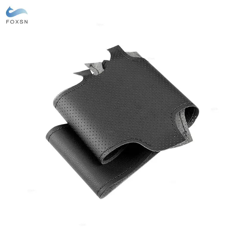 Funda de volante cosida de cuero para Nissan Maxima, Juke y 370Z - imagen 2