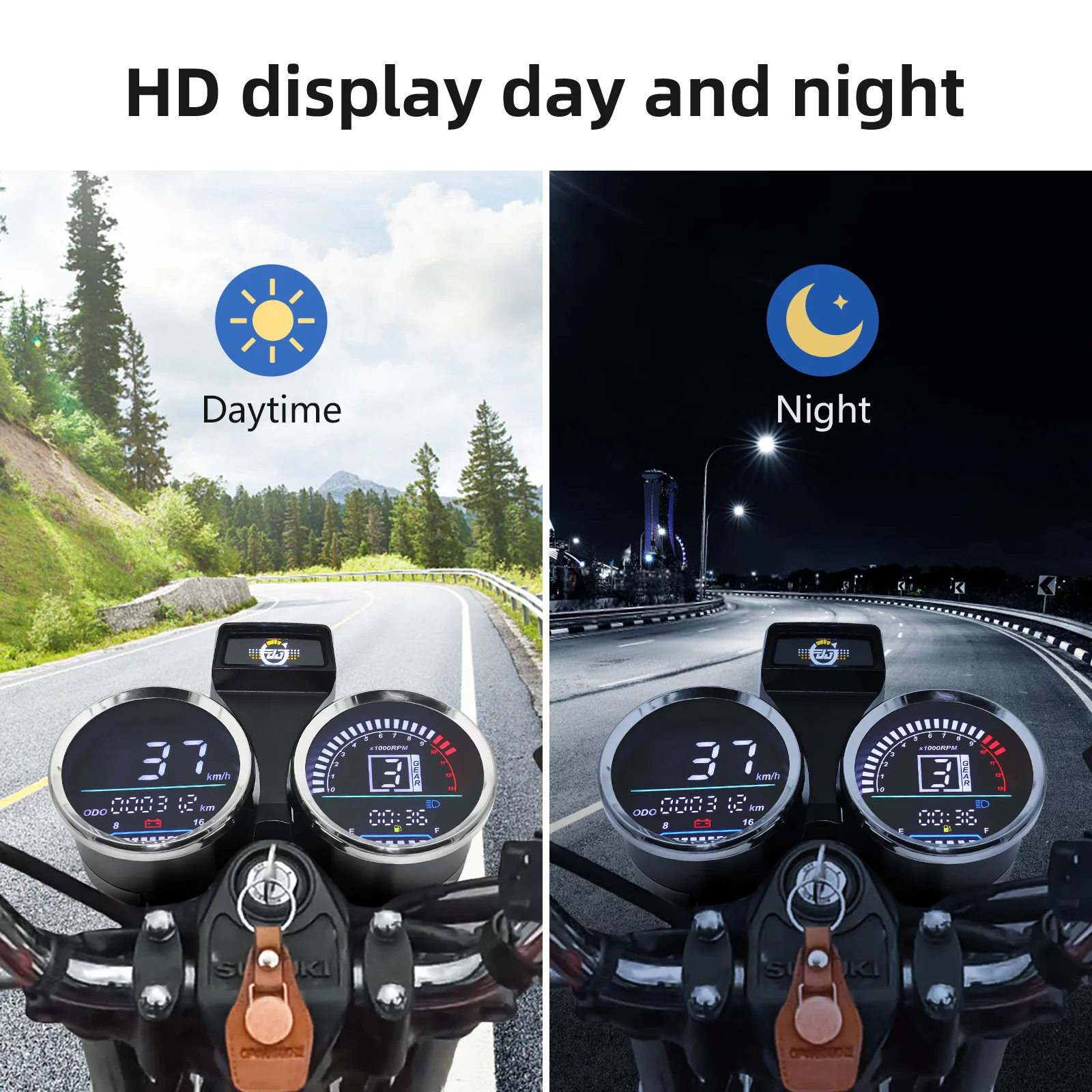 Velocímetro digital LCD con odómetro y marcha Suzuki GN125/150 - imagen 4