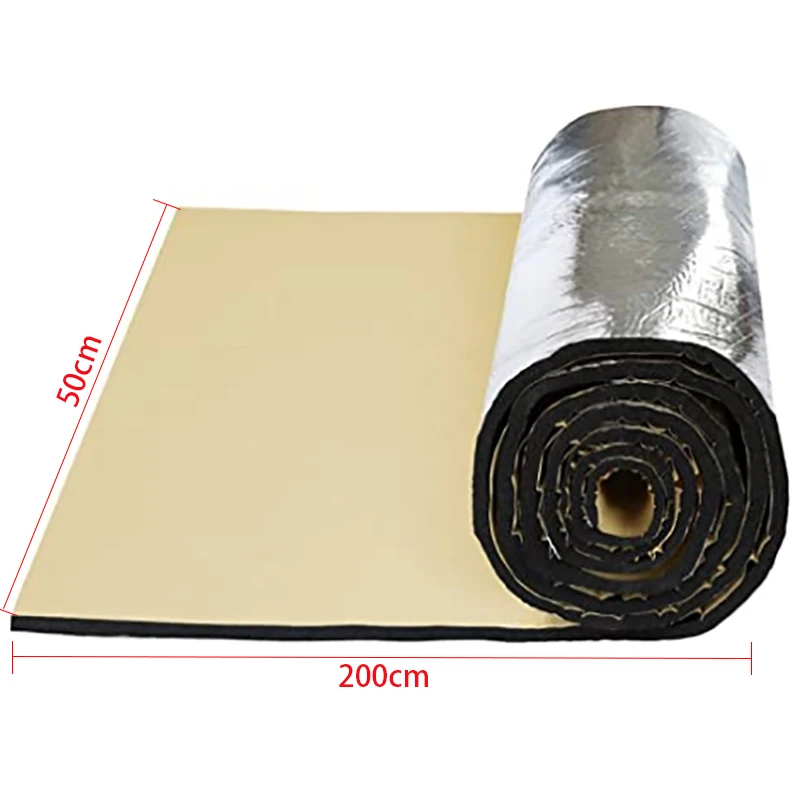 50X200Cm 5/10/15Mm estera amortiguadora automática ruido Motorkap aislamiento de aislamiento para pegatina de Motor Kap - imagen 2