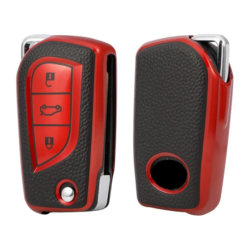 Funda de llave Toyota de TPU efecto cuero – Auris, Yaris y RAV4 - imagen 3