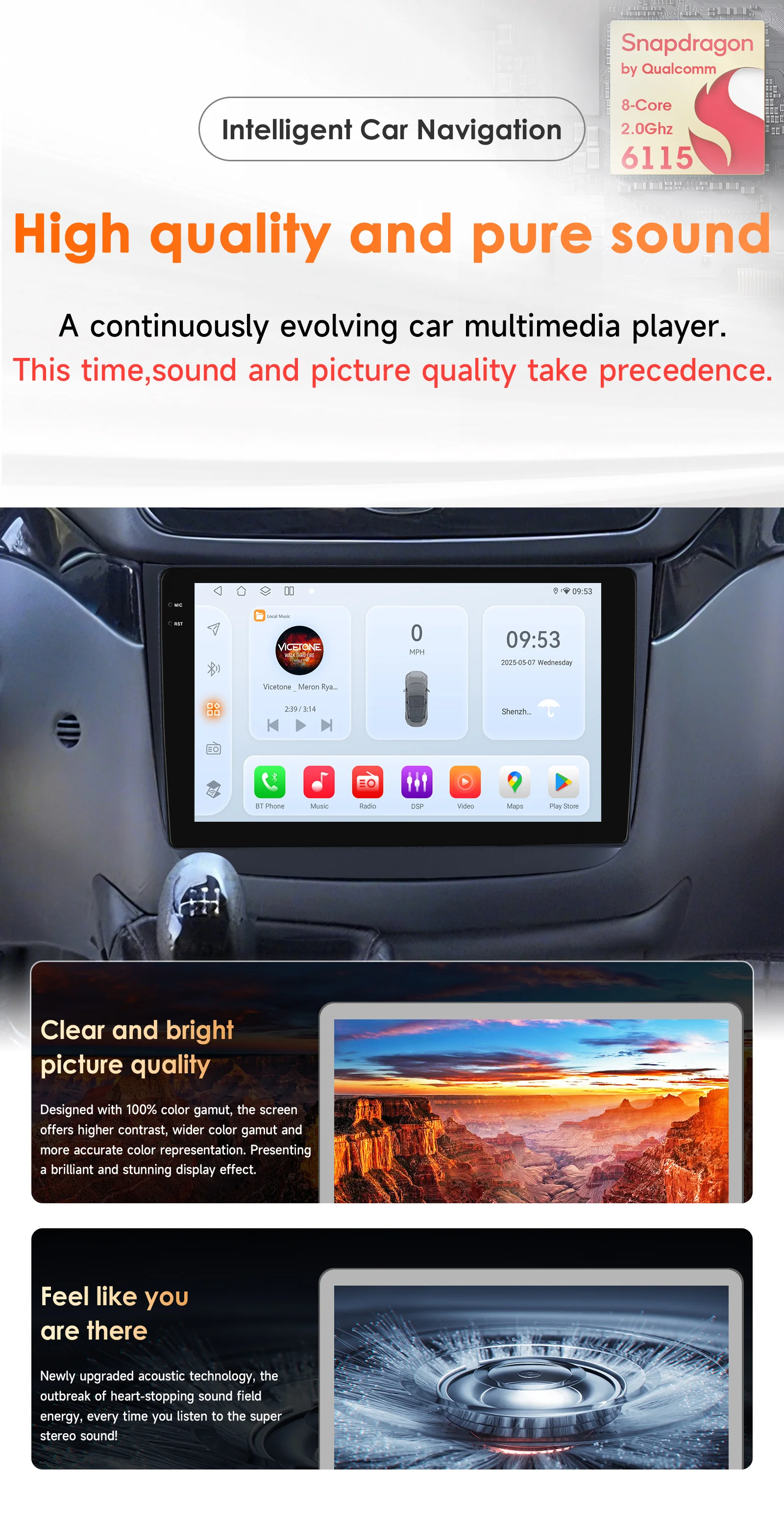 Autoradio Android 14 OSSURET para Mercedes-Benz W639