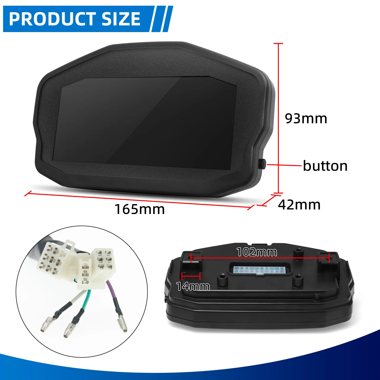 Velocímetro LCD para moto 2/4 cilindros con sensor y retroiluminación - imagen 2