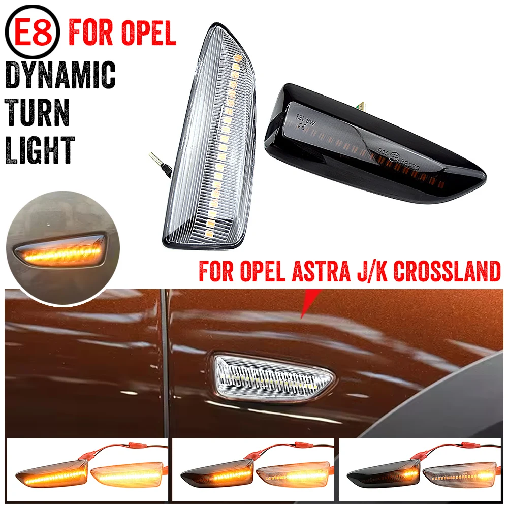 Luces posición lateral LED dinámicas Opel Astra J K Crossland Insignia B Zafira