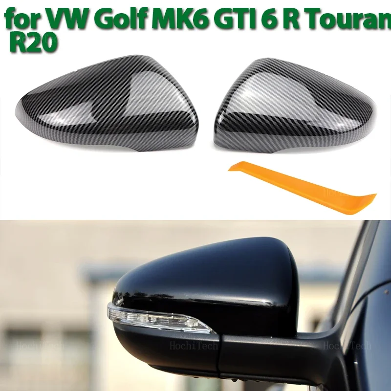 Carcasas de retrovisor efecto carbono para VW Touran y Golf 6 GTI