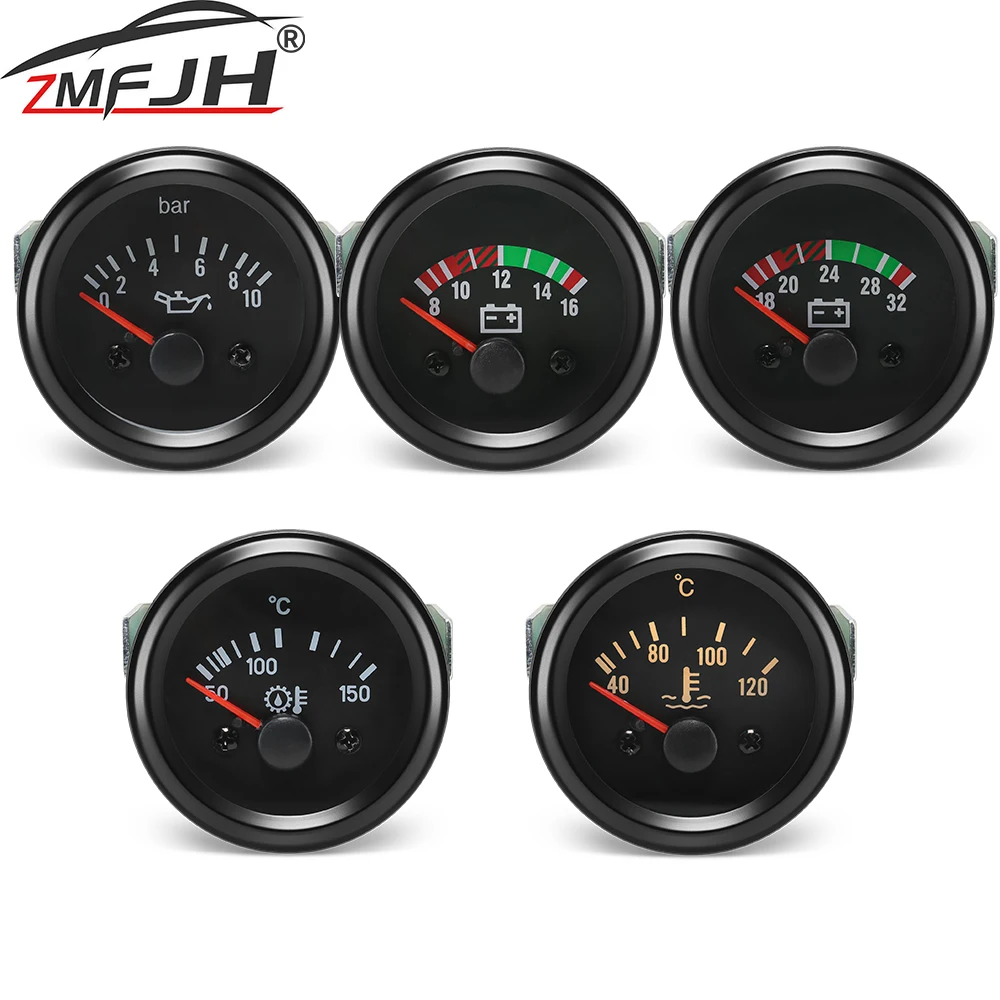 Medidor digital 52 mm de voltaje, presión y temperatura para coche