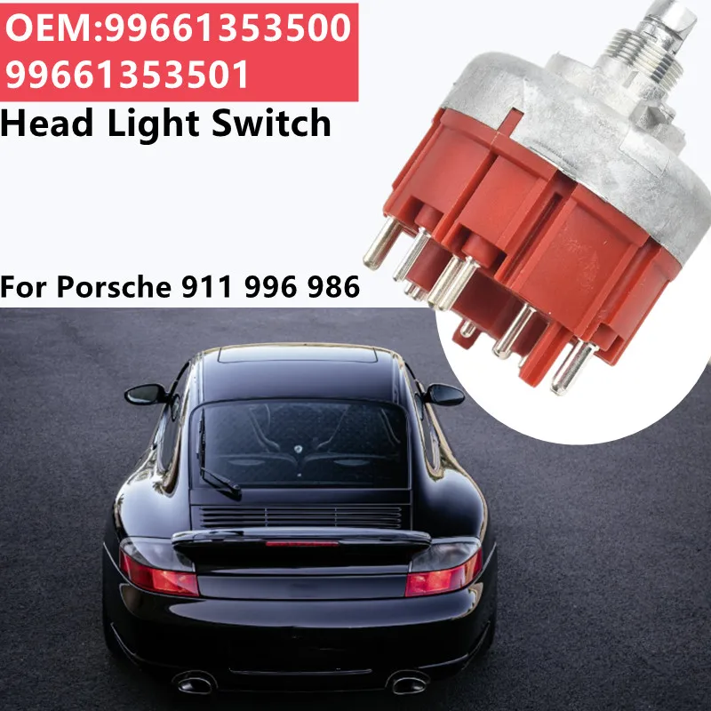 Interruptor de faro rojo para Porsche 911 996 y Boxster 986