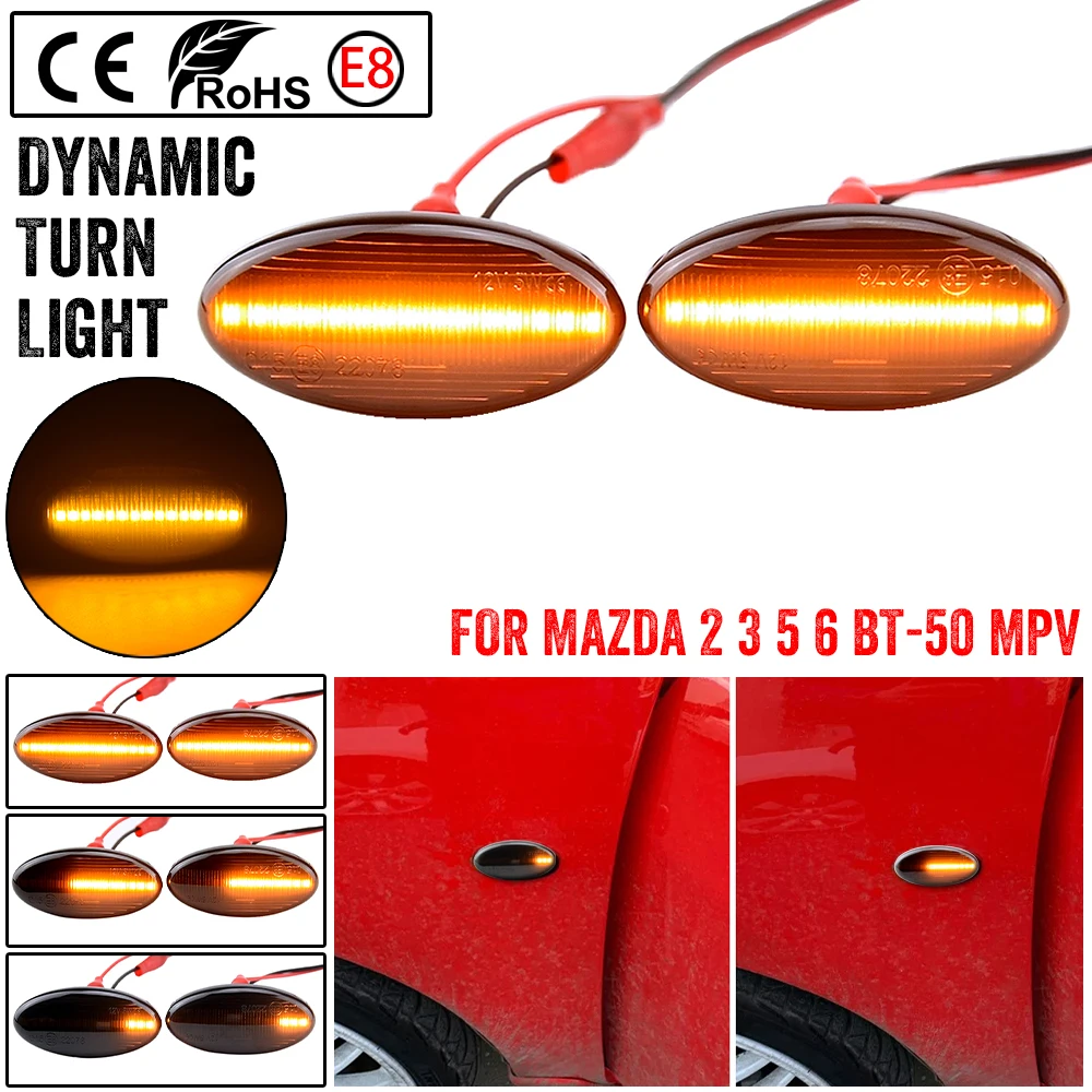 Intermitente LED dinámico para Mazda 2, 3, 5, 6, BT-50 y MPV