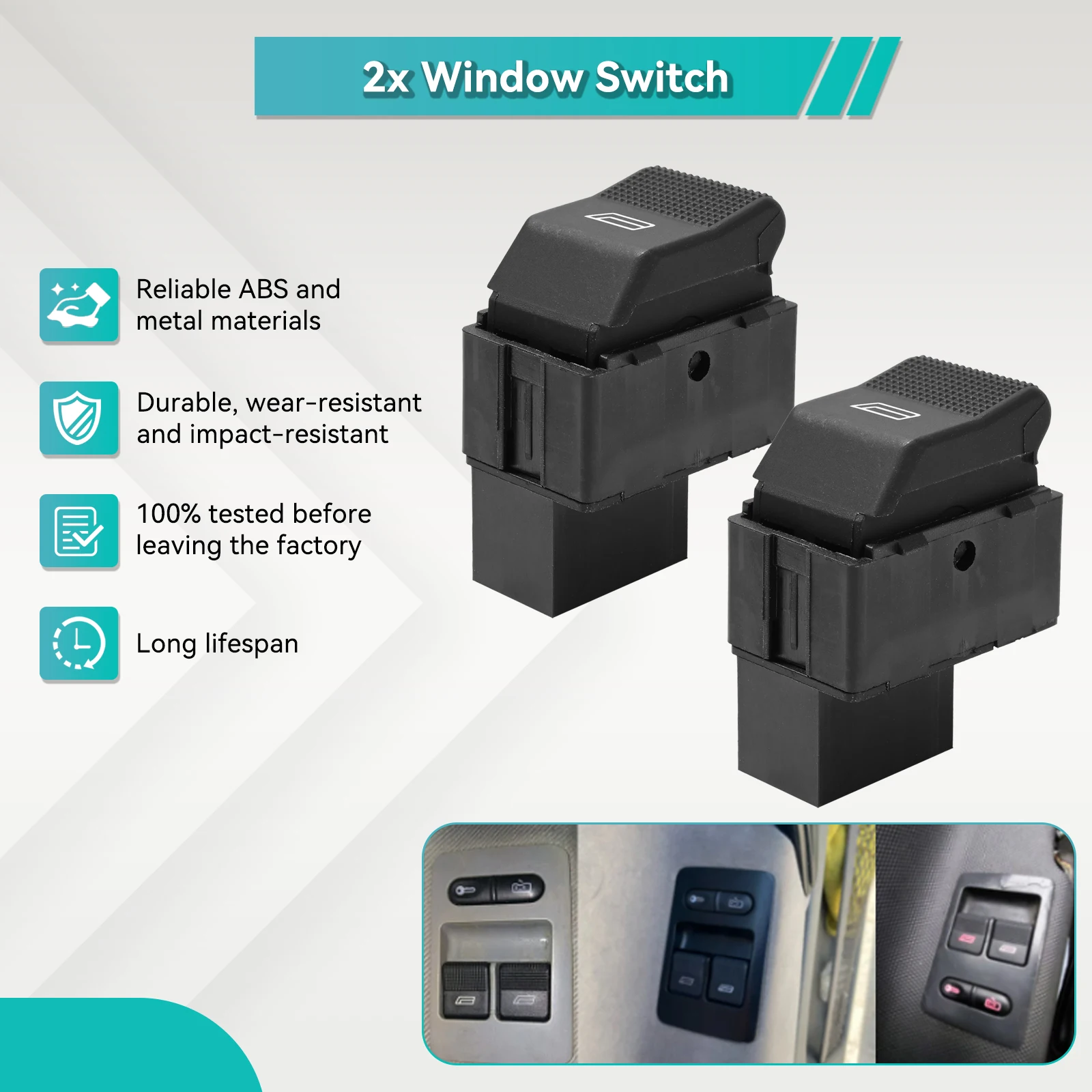 6X0959855B Interruptor elevalunas VW Polo 6N2, Lupo y Seat Ibiza - imagen 4