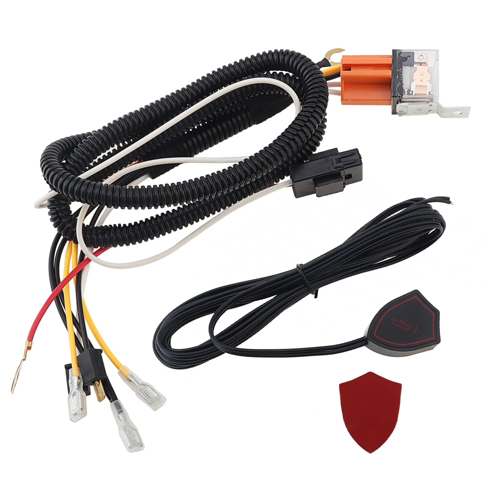 Kit de cableado para doble claxon con relé de 12 V y botón
